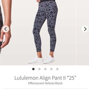 Lululemon Athletica Gray and Black Patterned Leggings